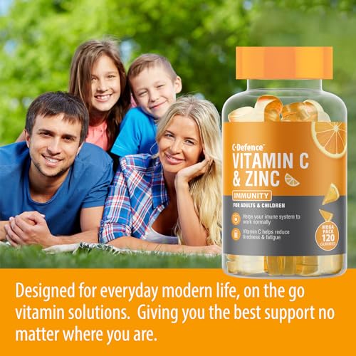 C-Defence Vitamin C and Zinc 120 Gummies Orange Flavour