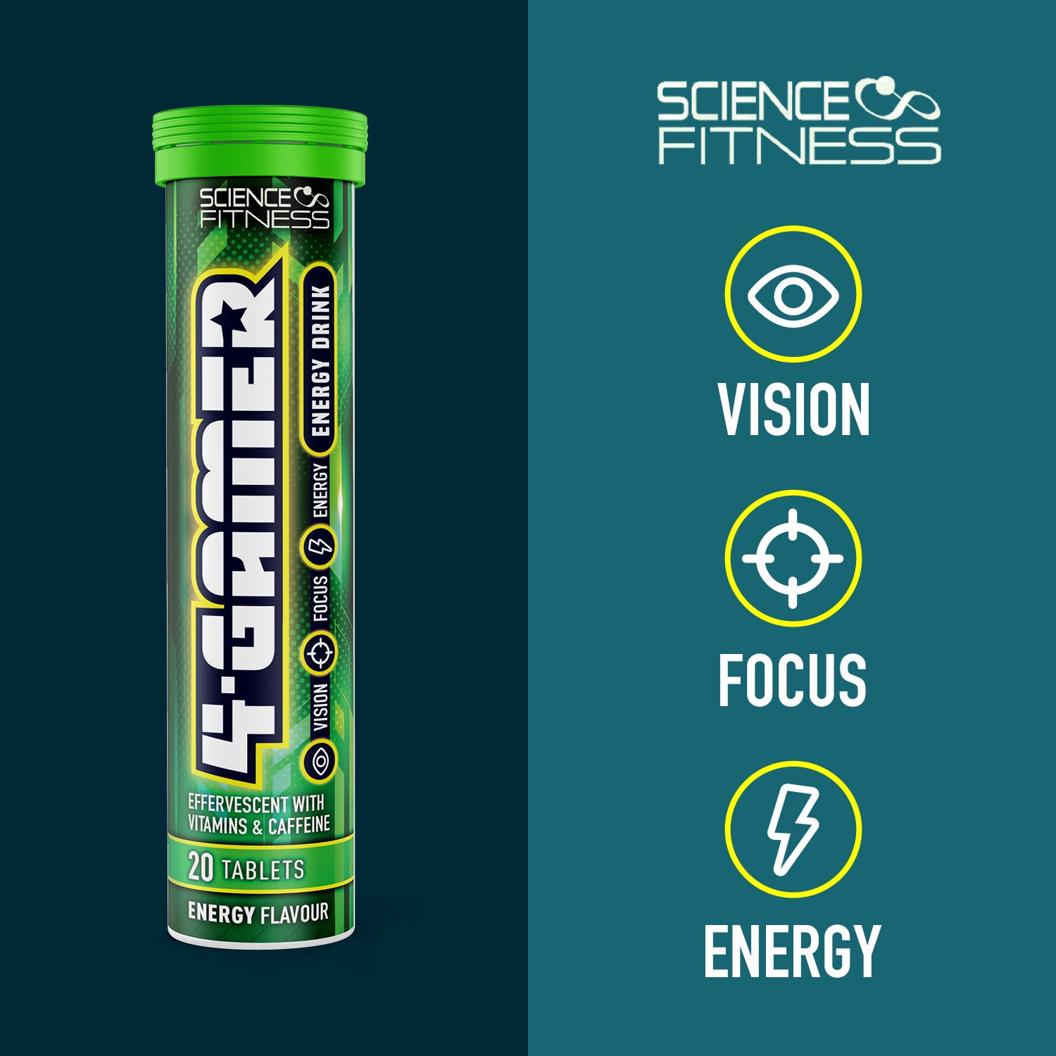 Gaming Supplement 4Gamer Effervescent-Energy Drink flavour