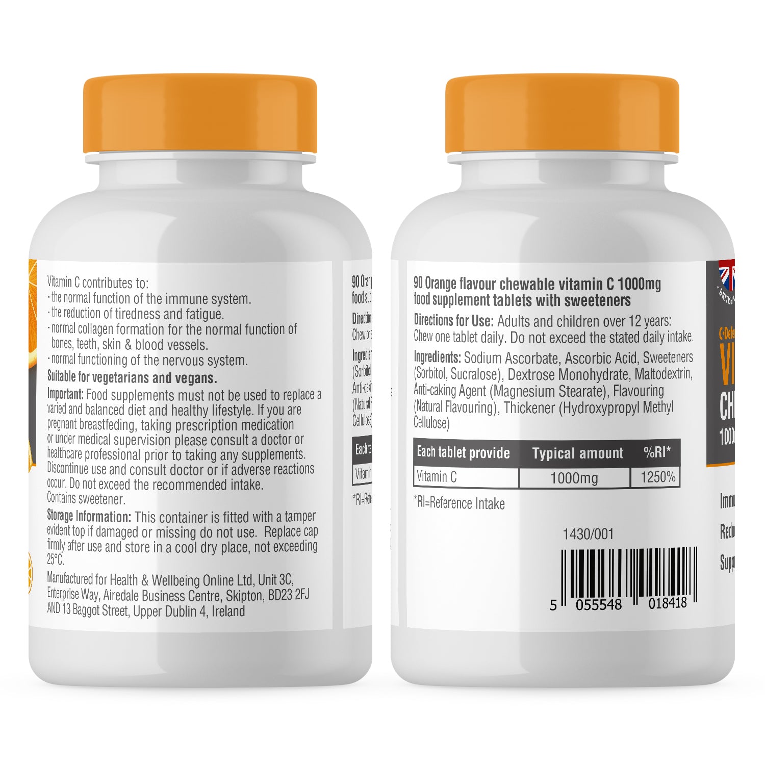 C-Defence Vitamin C 1000mg Chewable C 90 Tablets