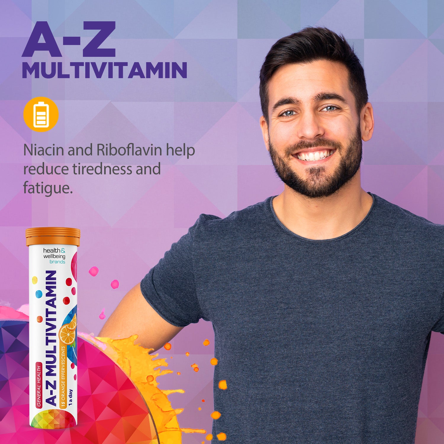 A-Z Effervescent- Orange Flavour drinkable vitamins