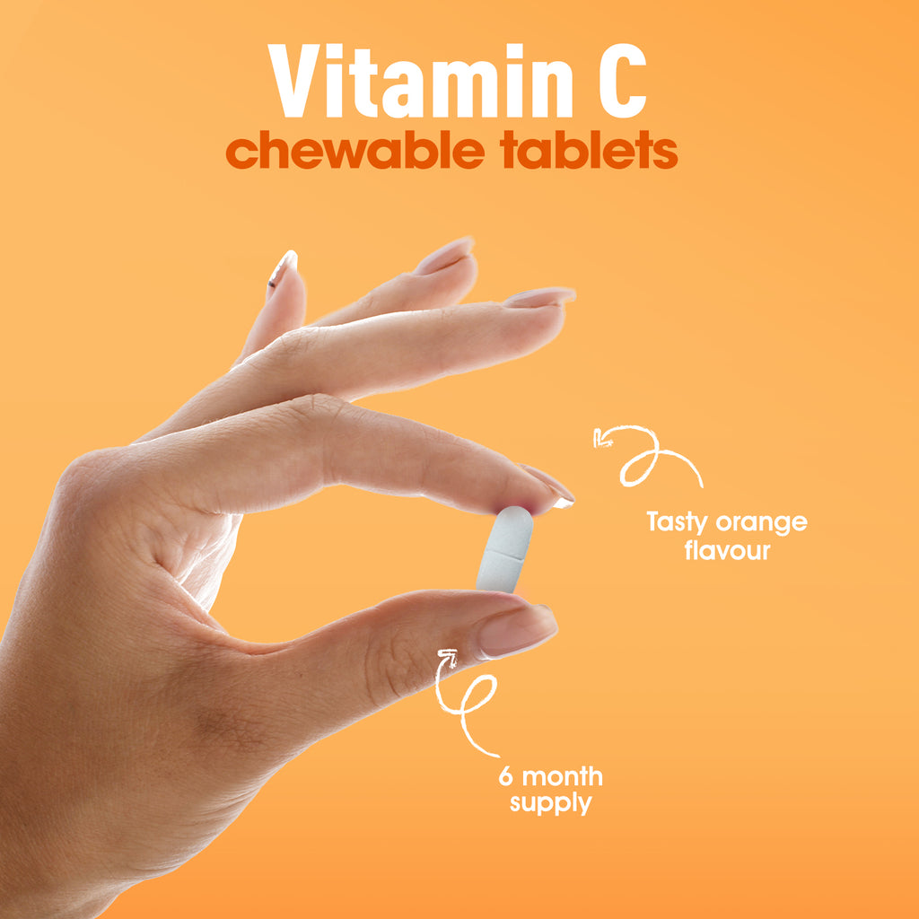 C-Defence Vitamin C Chewable 180 Orange Tablets 1000mg