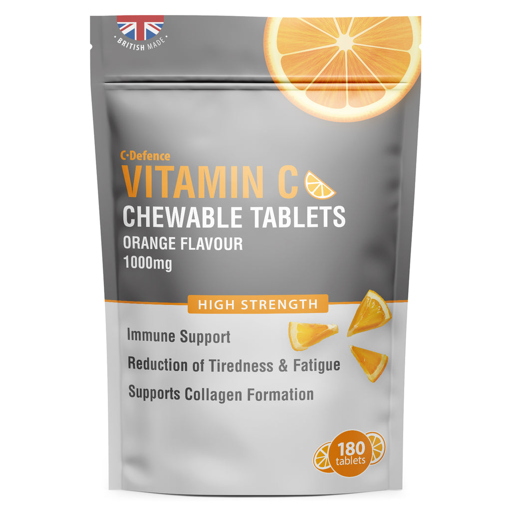 C-Defence Vitamin C Chewable 180 Orange Tablets 1000mg