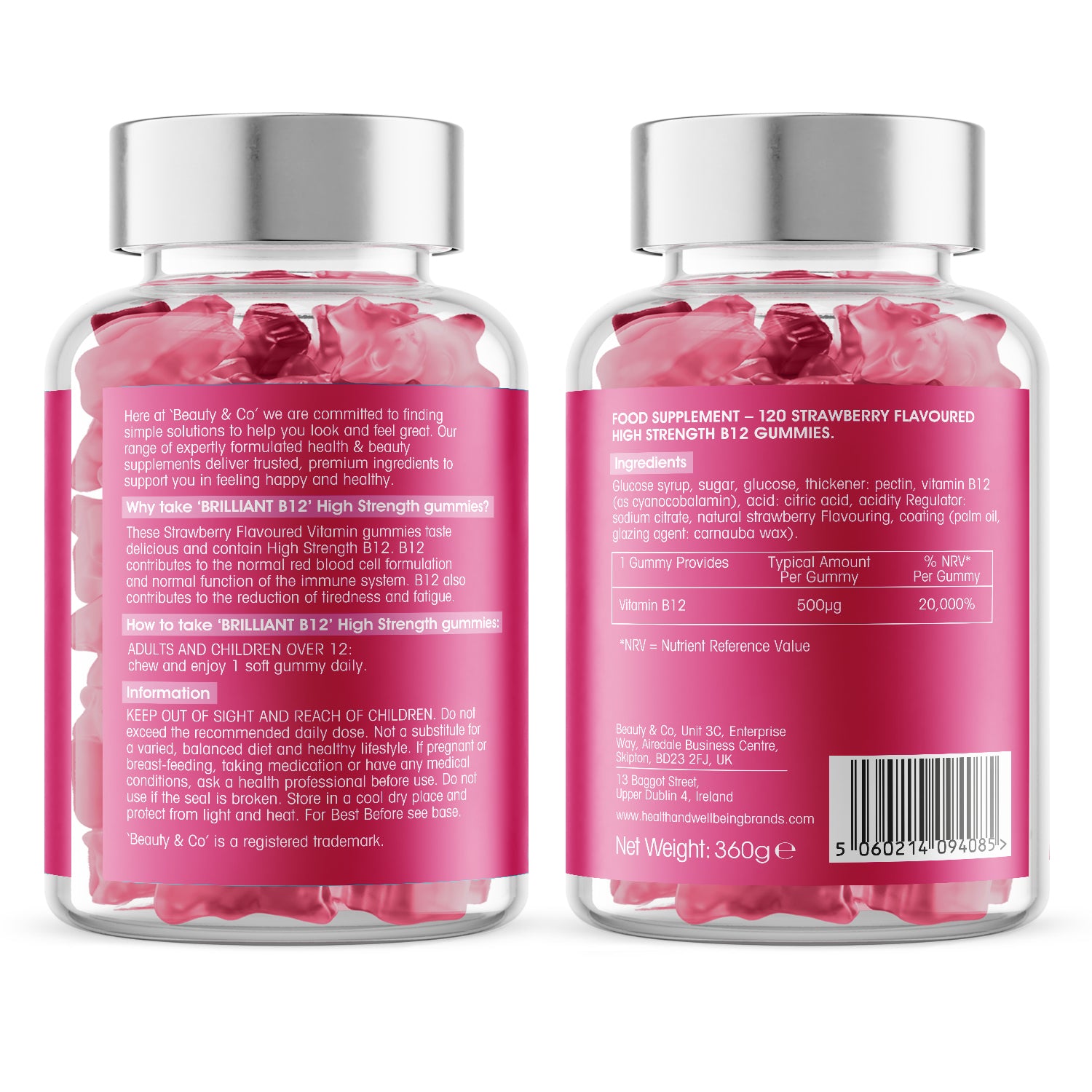 B12 Gummies 120 Strawberry Flavour