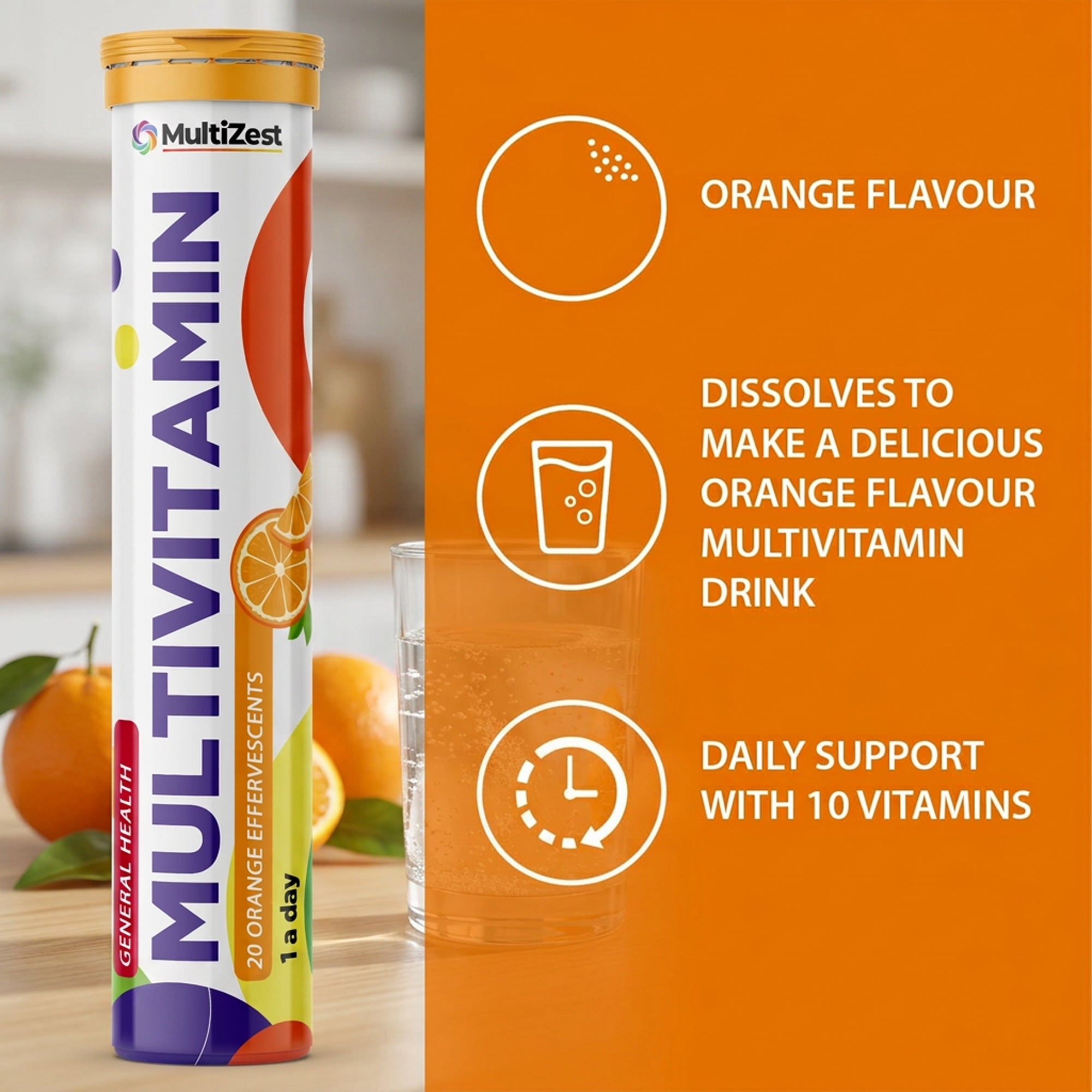 Multivitamin Effervescent Orange Flavour