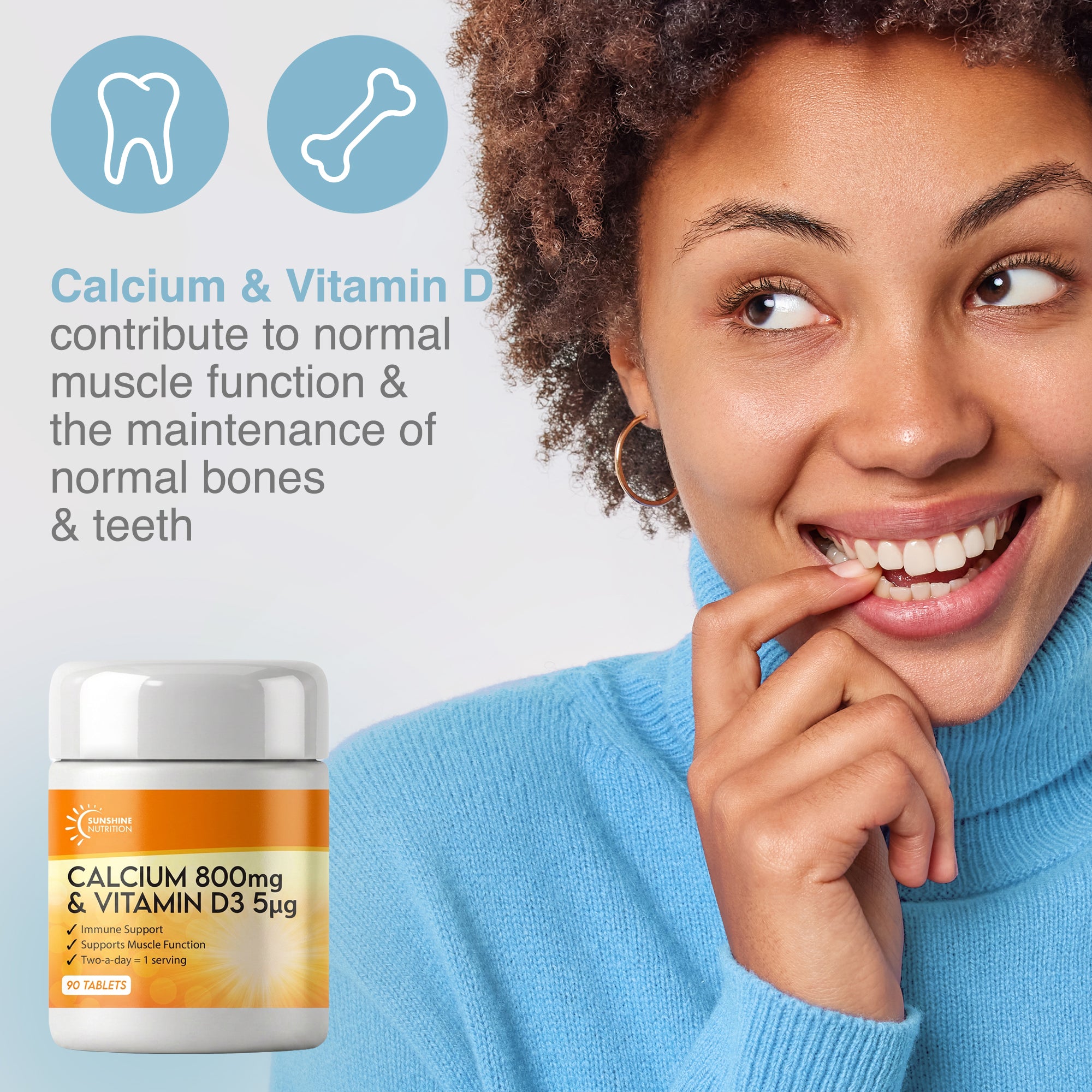 Calcium and Vitamin D3 90 Tablets