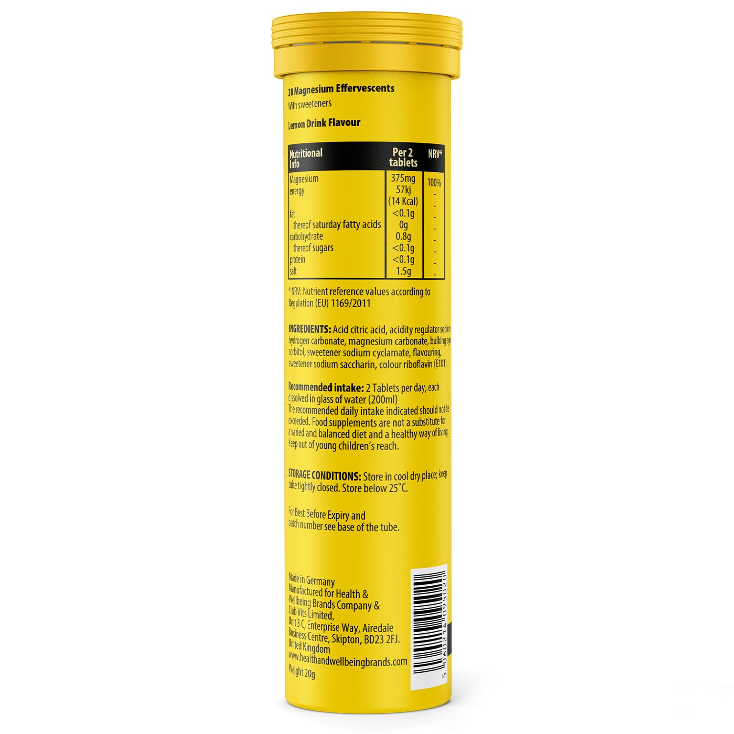 Magnesium Effervescent-Lemon Flavour