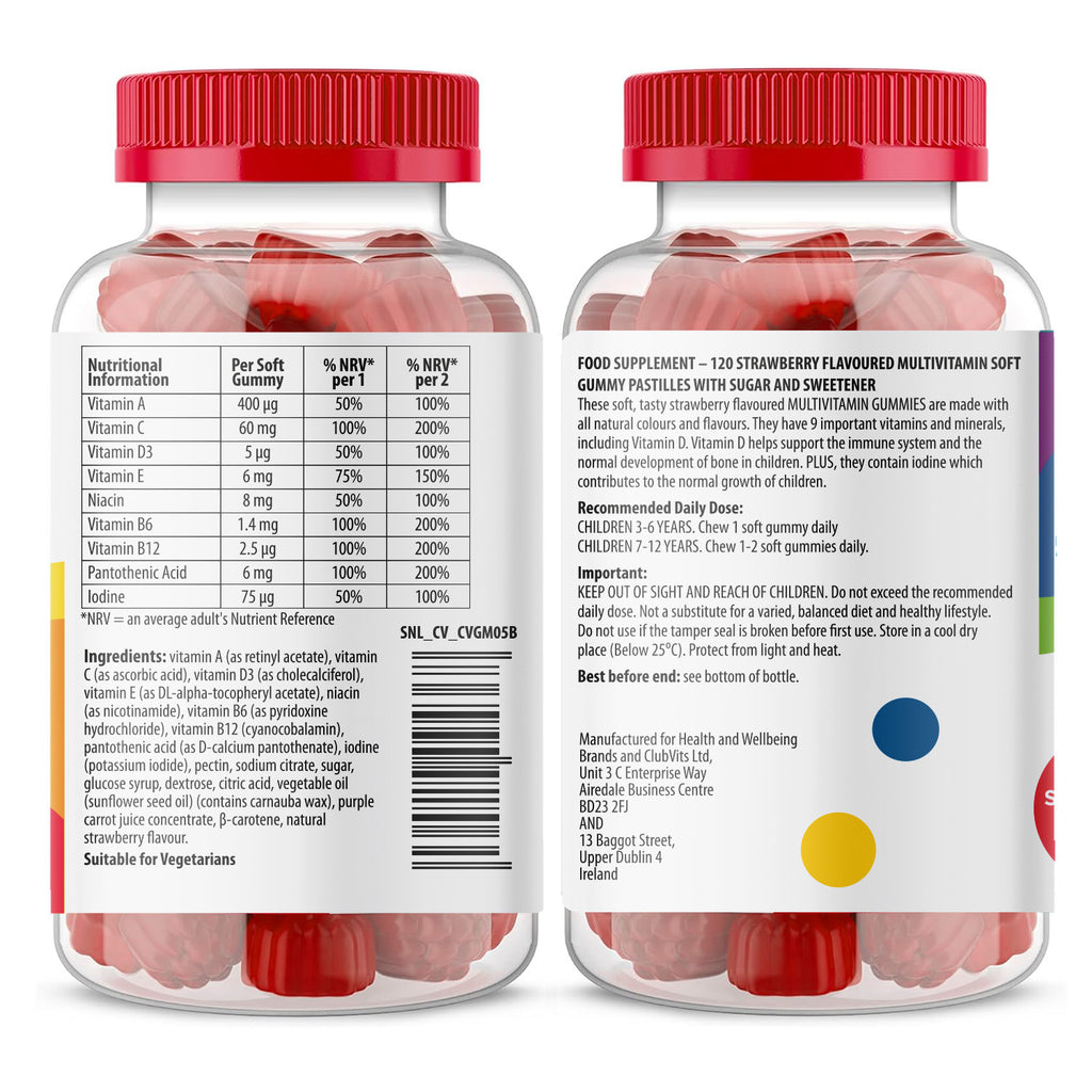 MultiZest Children Multivitamin Gummies – Strawberry Flavour (120 Gummies)