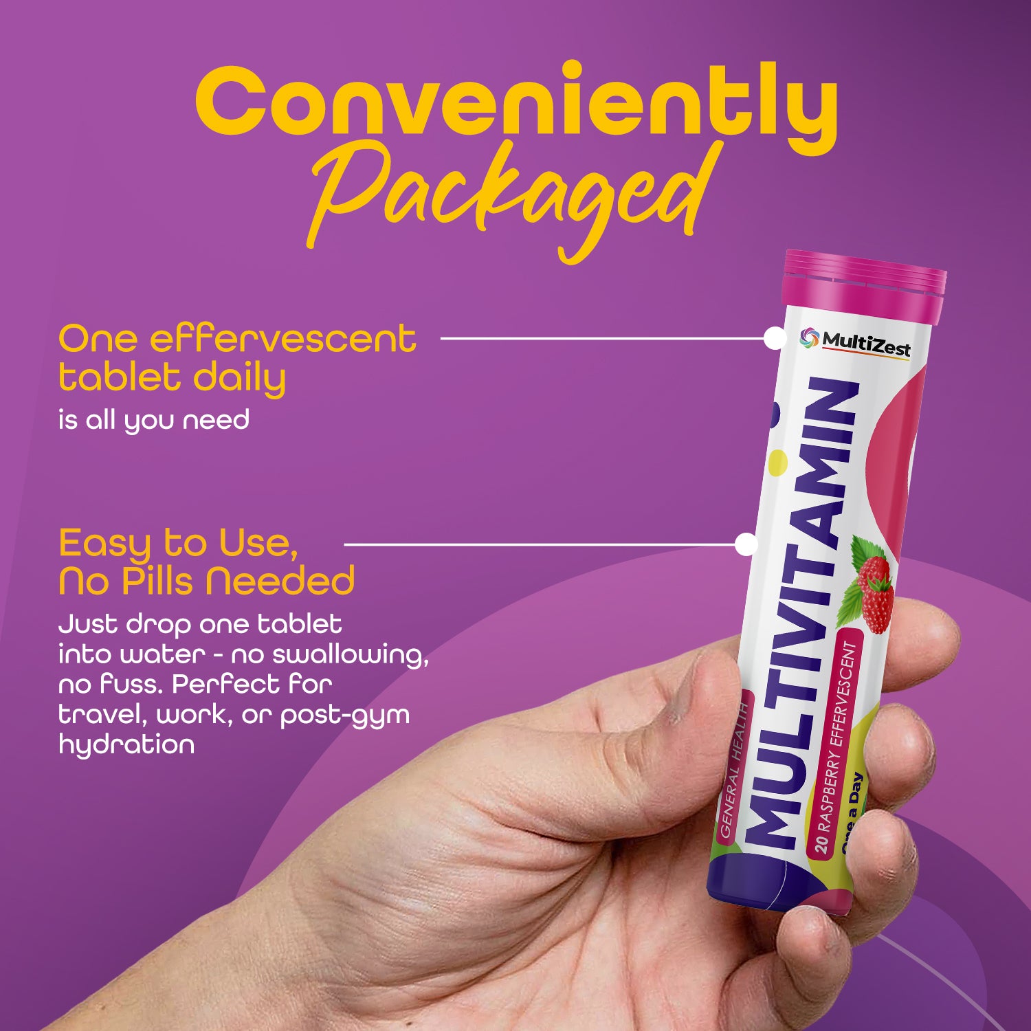 Multivitamin Effervescent Raspberry Flavour