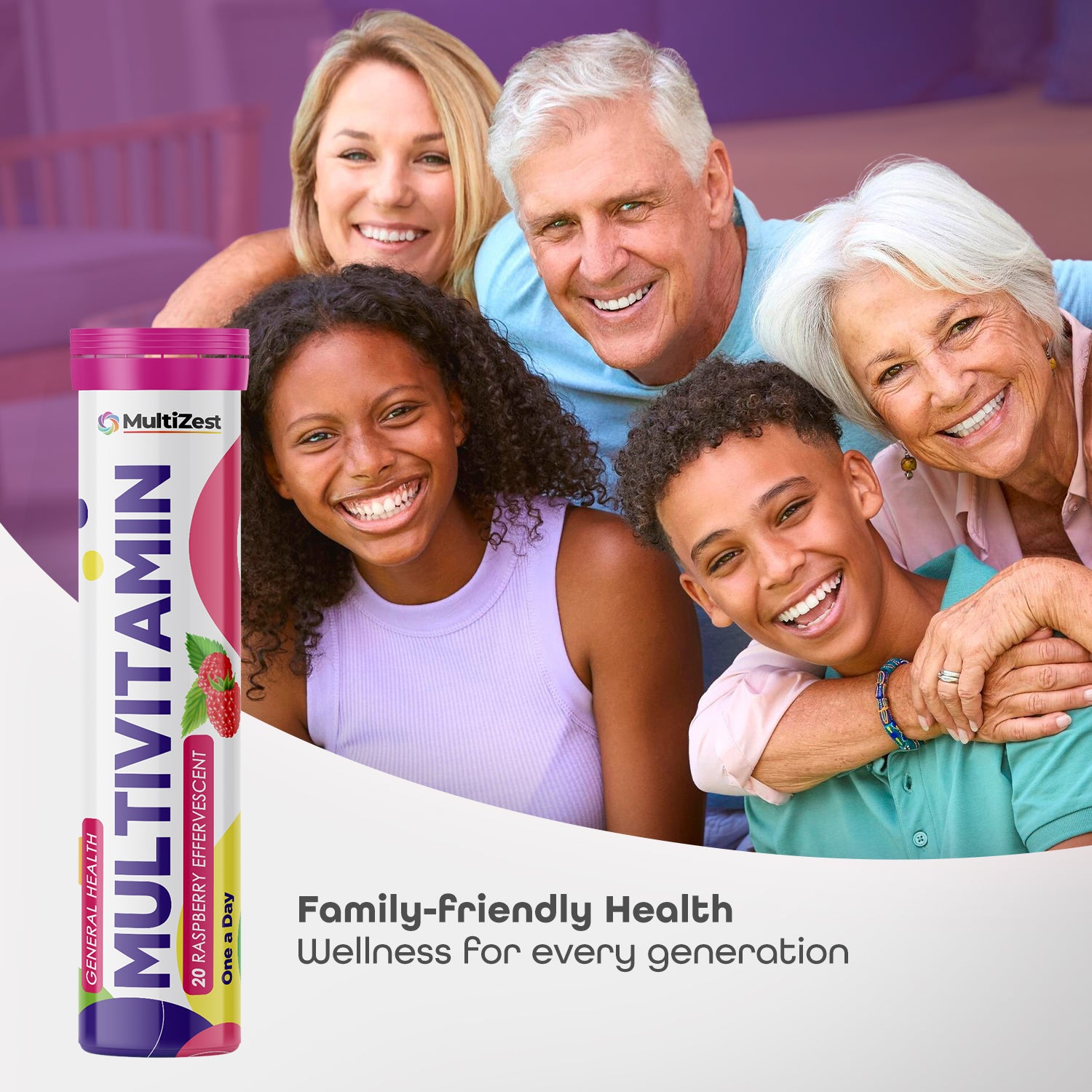 Multivitamin Effervescent Raspberry Flavour