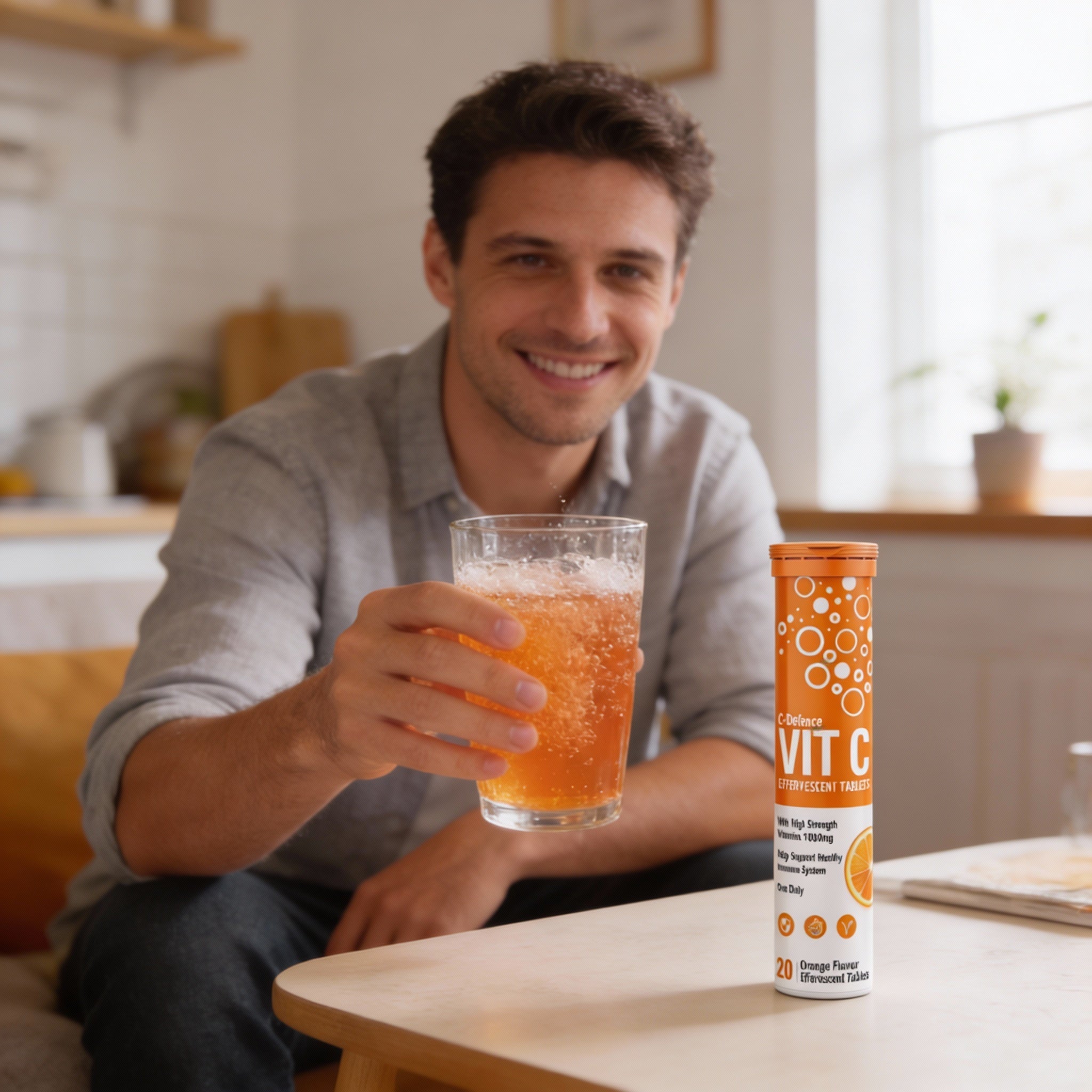 Vitamin C 1000mg Effervescent Orange Flavour