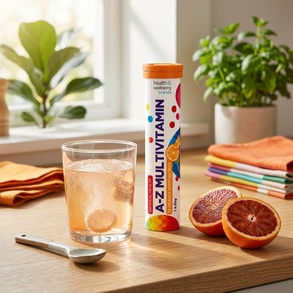 A-Z Effervescent- Orange Flavour drinkable vitamins